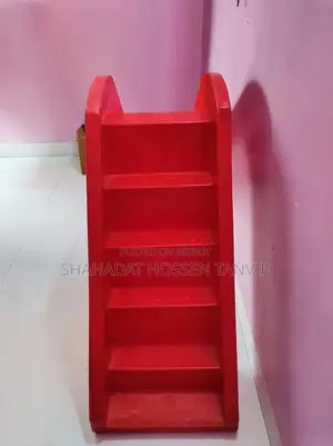 Kids Outdoor Playground Equipment - Red Slide With Stairs