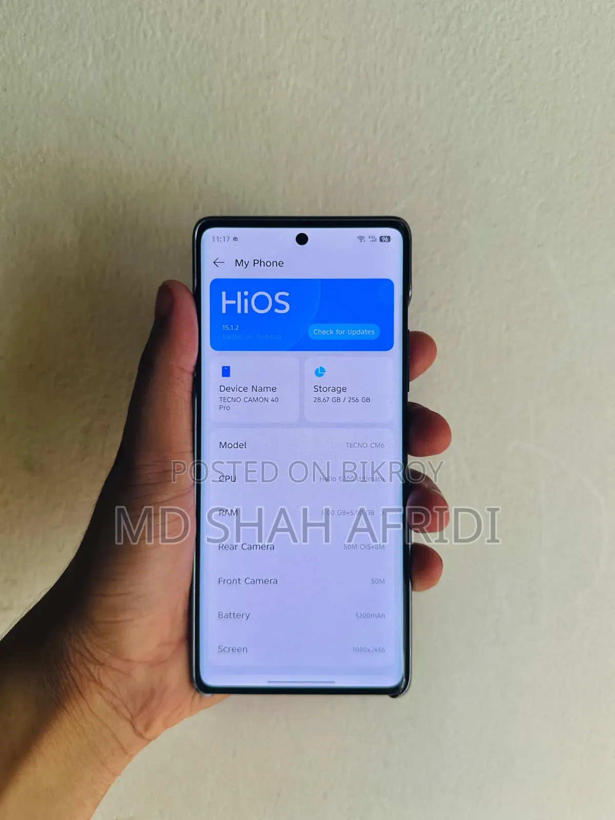 Tecno Camon 40 Pro 4G 256 GB Black