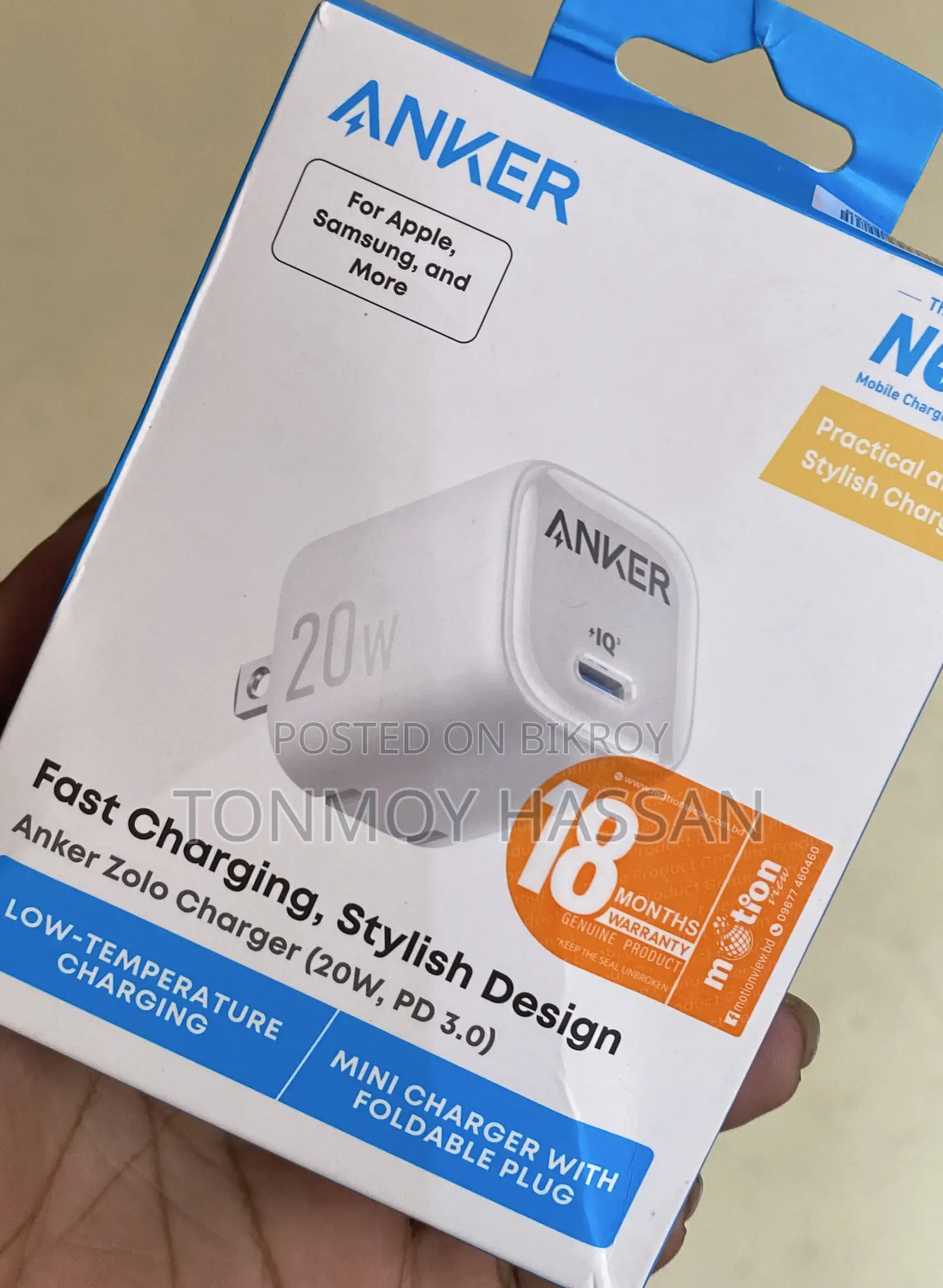 Anker Zolo Original Charger - For Apple 20W 18 Month Warranty