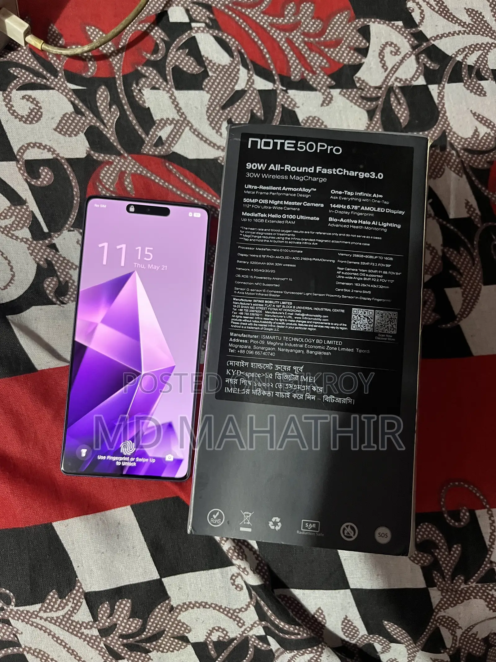 Infinix Note 50 Pro 256 GB Purple