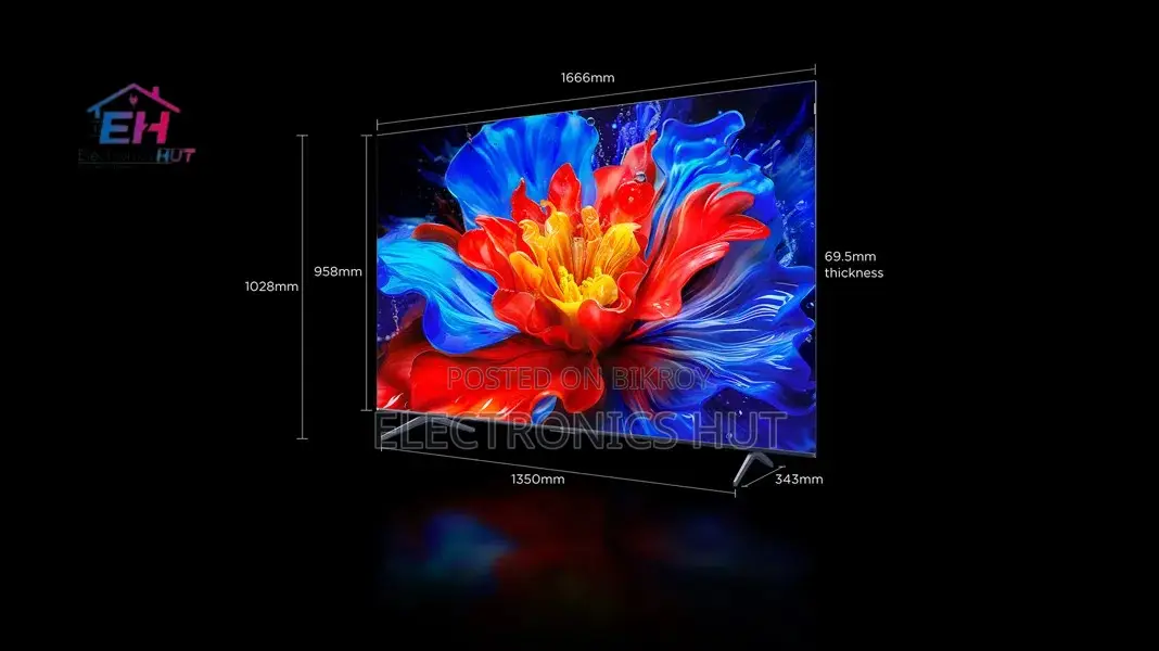 Hot Deal Offer ( TCL 75p8k 75" Uhd HDR Qled Google Tv )