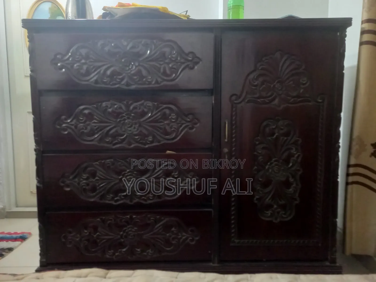 Teak Wood Wardrobe with Lacquer Finish