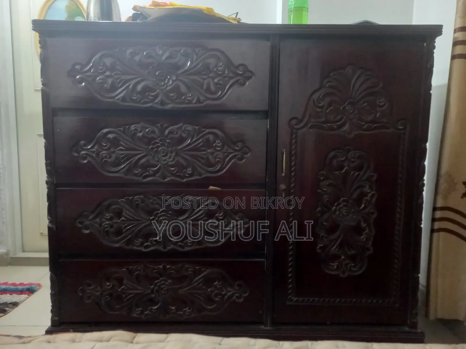 Teak Wood Wardrobe with Lacquer Finish