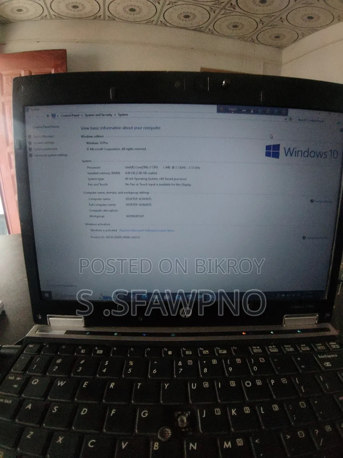 Laptop HP EliteBook 2540P 4GB Intel Core I7 SSD 128GB