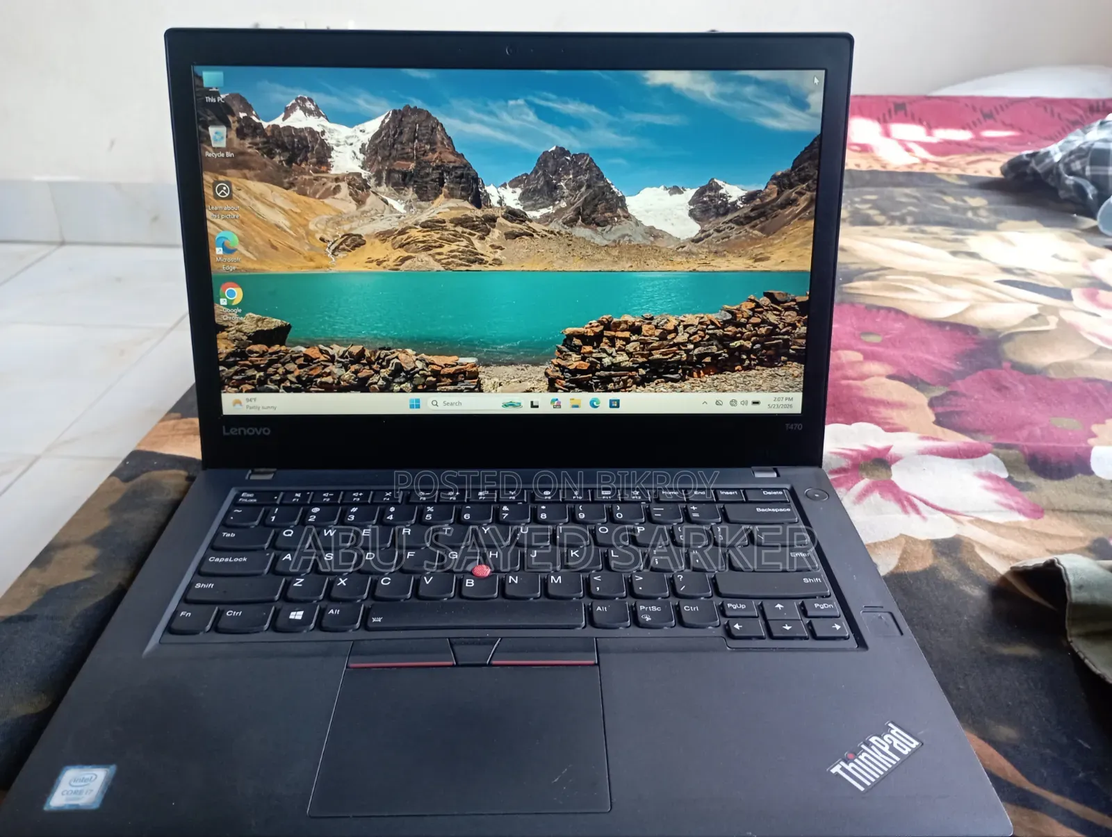 Laptop Lenovo ThinkPad T470 8GB Intel Core i7 SSD 250GB