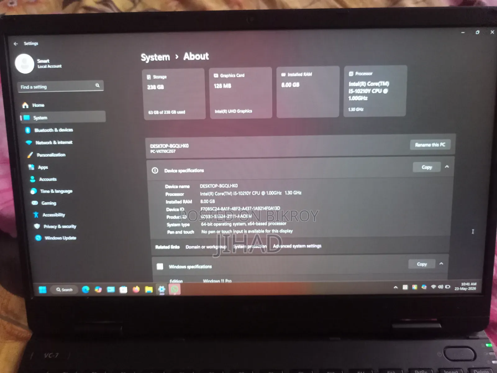 New Laptop NEC N22G 8GB Intel Core I5 SSHD+SSD 256GB