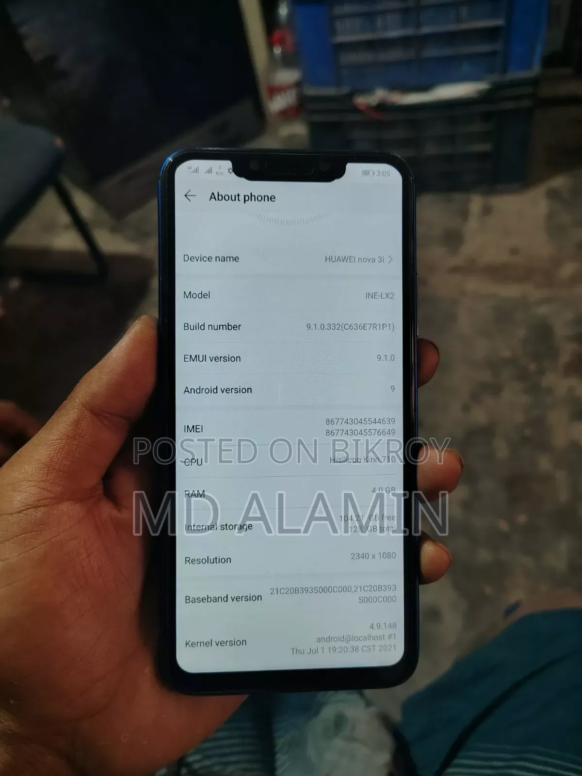 Huawei Nova 3i 128 GB Blue