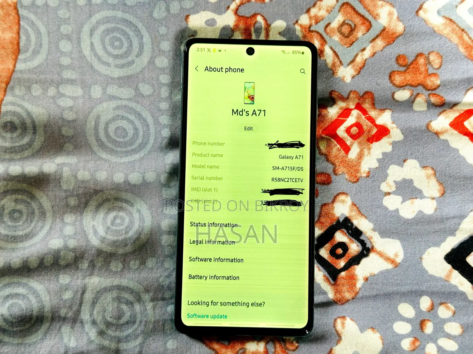 Samsung Galaxy A71 128 GB Blue
