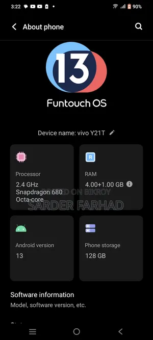 Vivo Y21 128 GB Blue