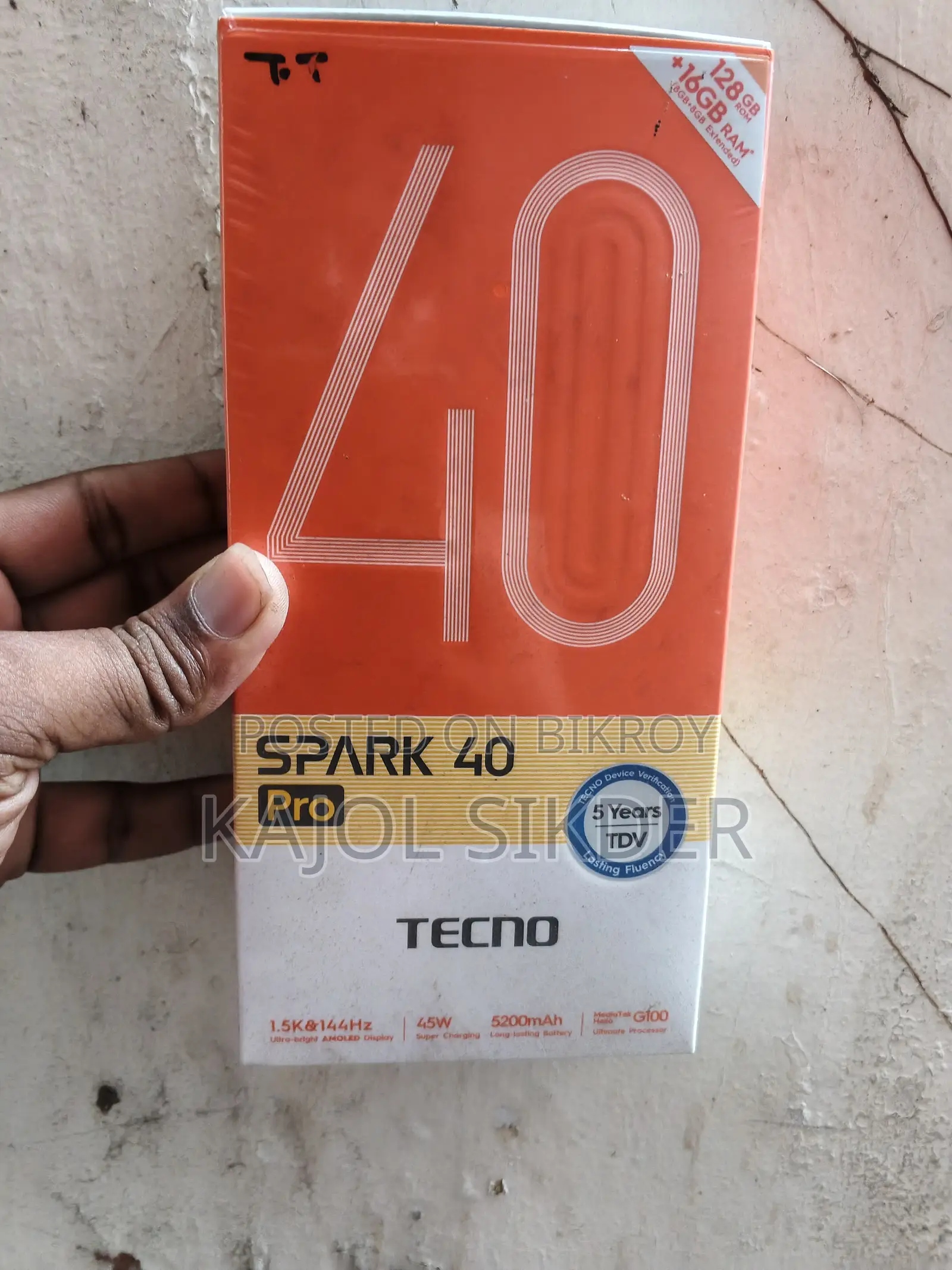Tecno Spark 40 Pro ১২৮ জিবি সিলভার