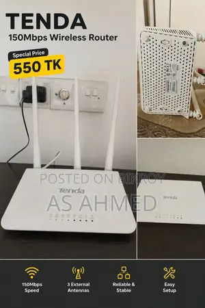 Original Tenda 150mbps Wireless Router for Sale. Used but 100% Functional