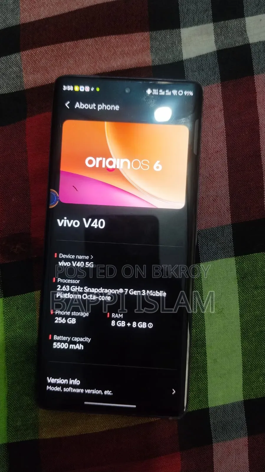 Vivo V40 5G 256 GB Purple