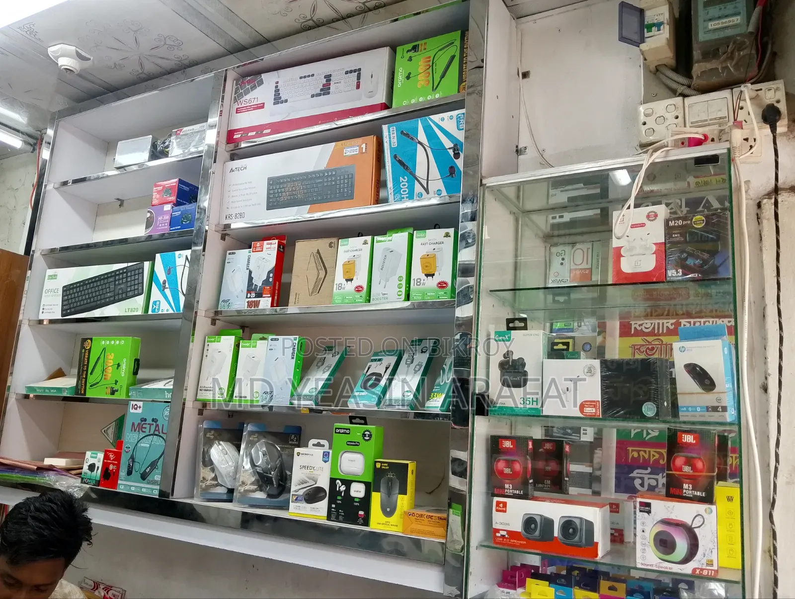 Selling all phone accessories and shop racks