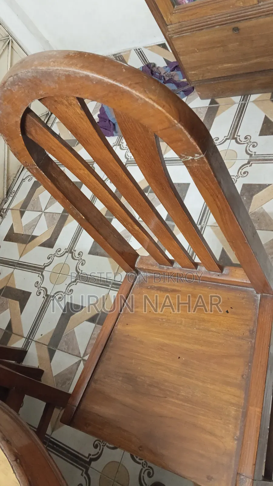 Dining Table. Six Chairs. Made of Teak Wood.