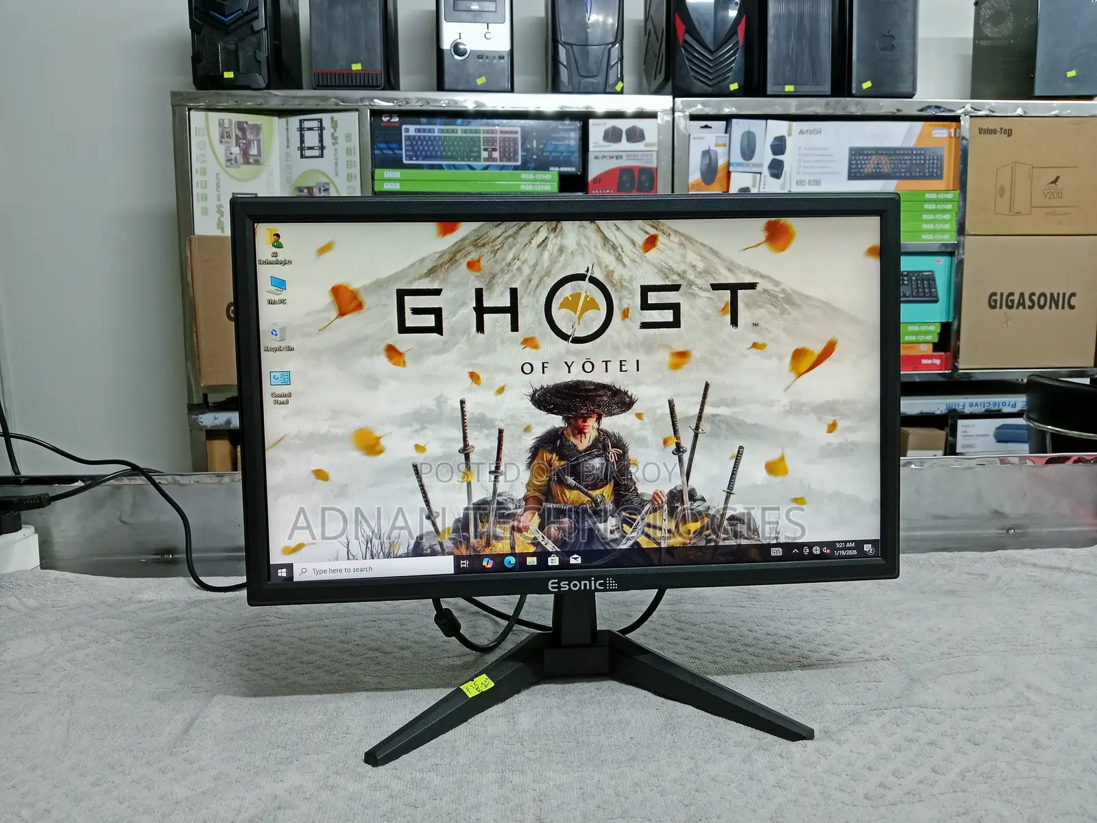 Esonic 19" Hd Wide Screen Led Monitor HDMI + VGA Supported