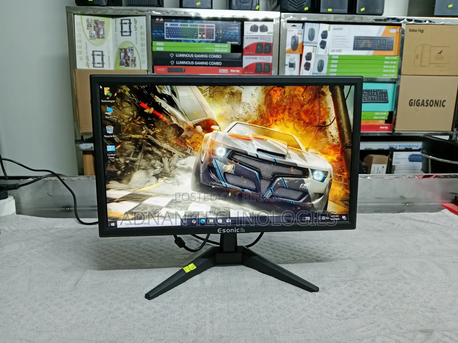 Esonic 19" Hd Wide Screen Led Monitor HDMI + VGA Supported