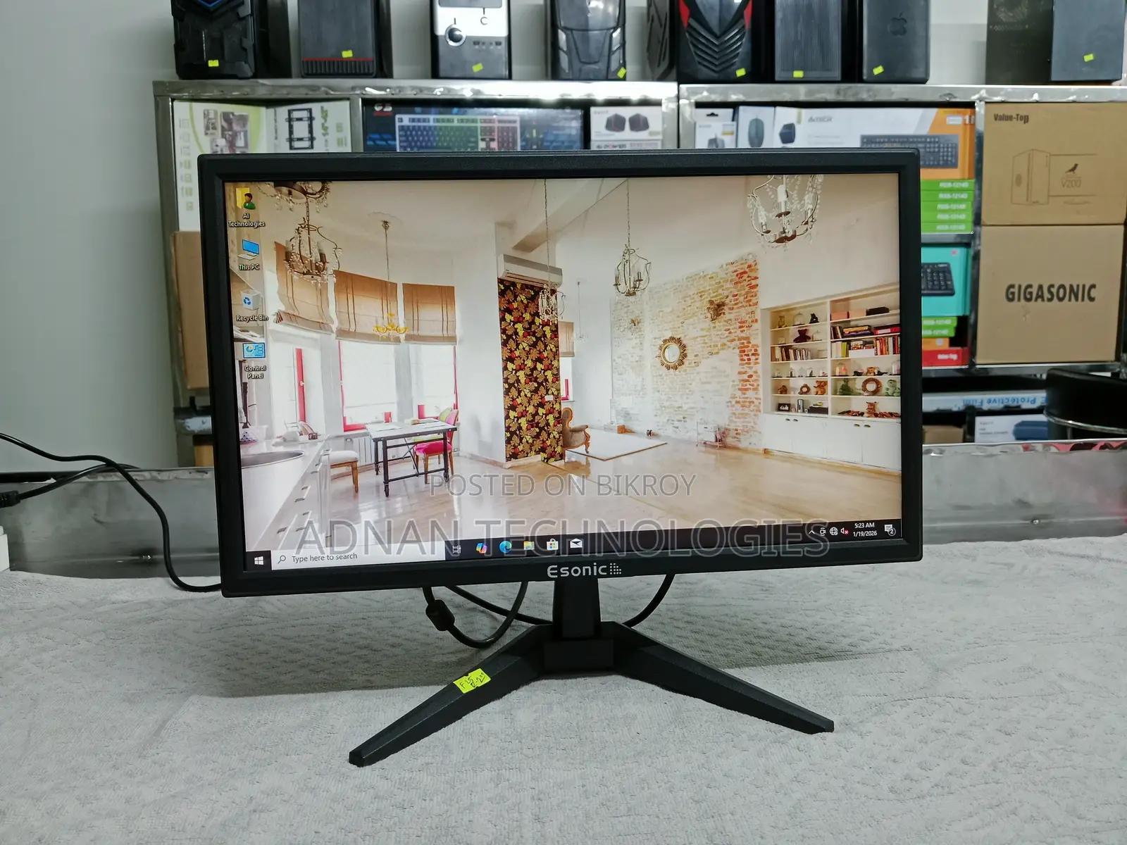 Esonic 19" Hd Wide Screen Led Monitor HDMI + VGA Supported