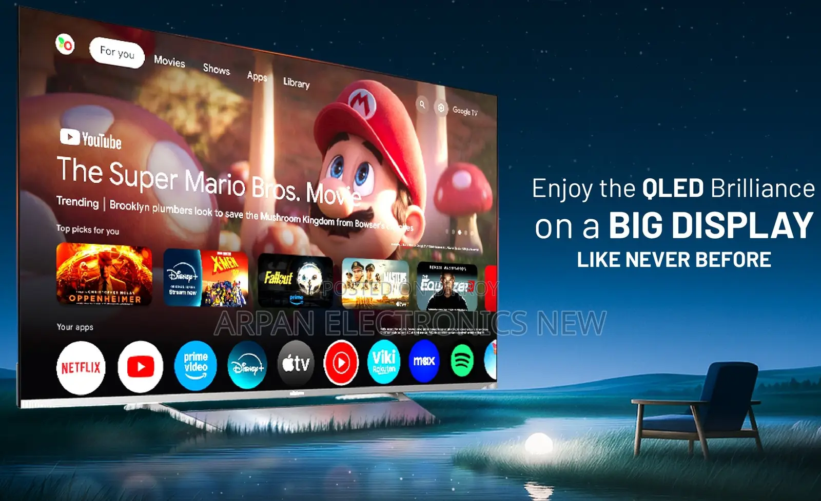 Sony 32" TV with Youtube, Netflix, Amazon Prime, Google Play, Facebook, etc.