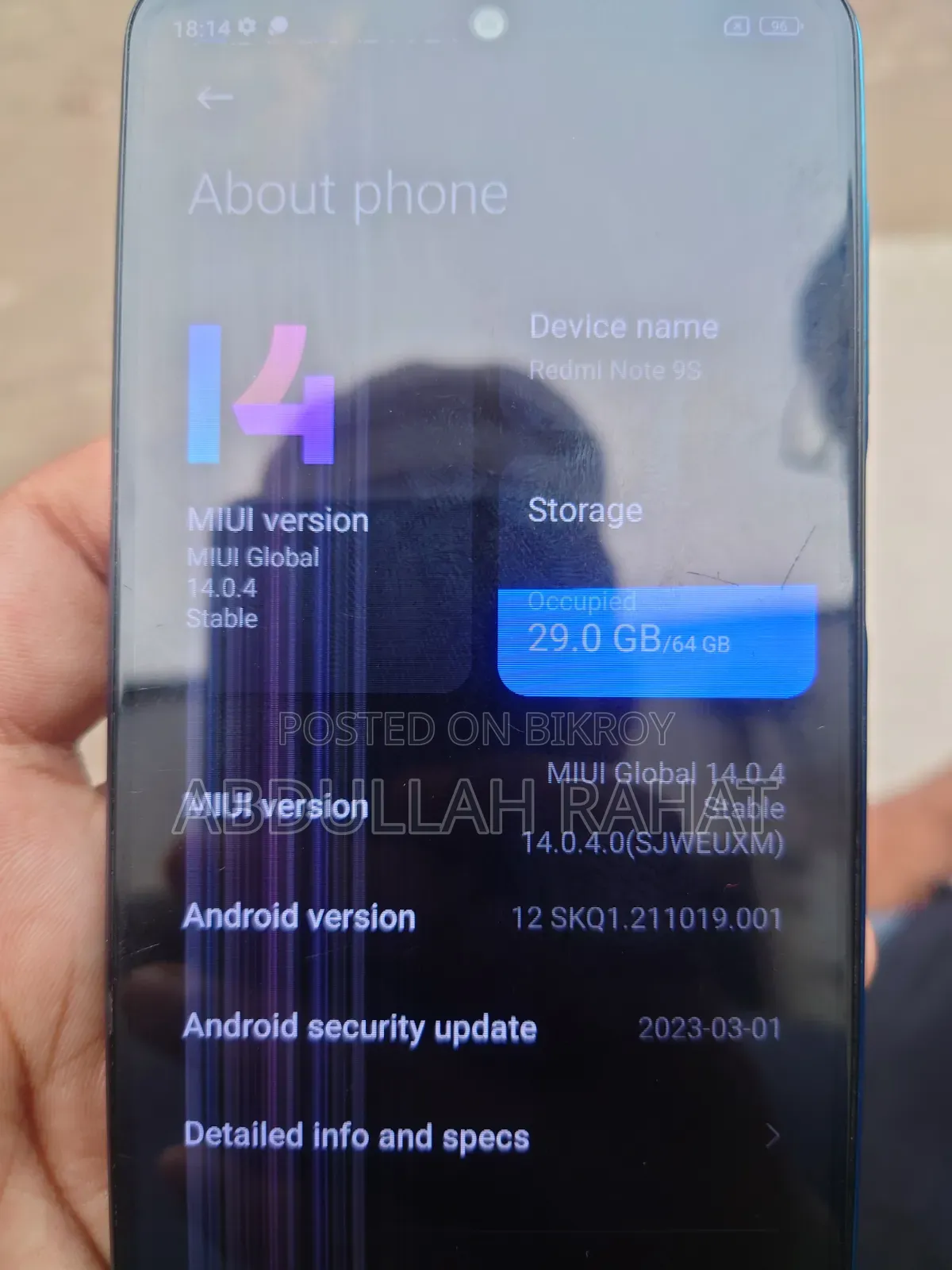 Xiaomi Redmi Note 9S 64 GB Blue