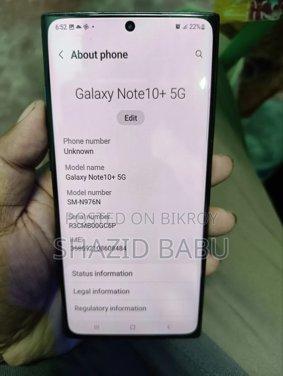 Samsung Galaxy Note 10 5G 256 GB Black