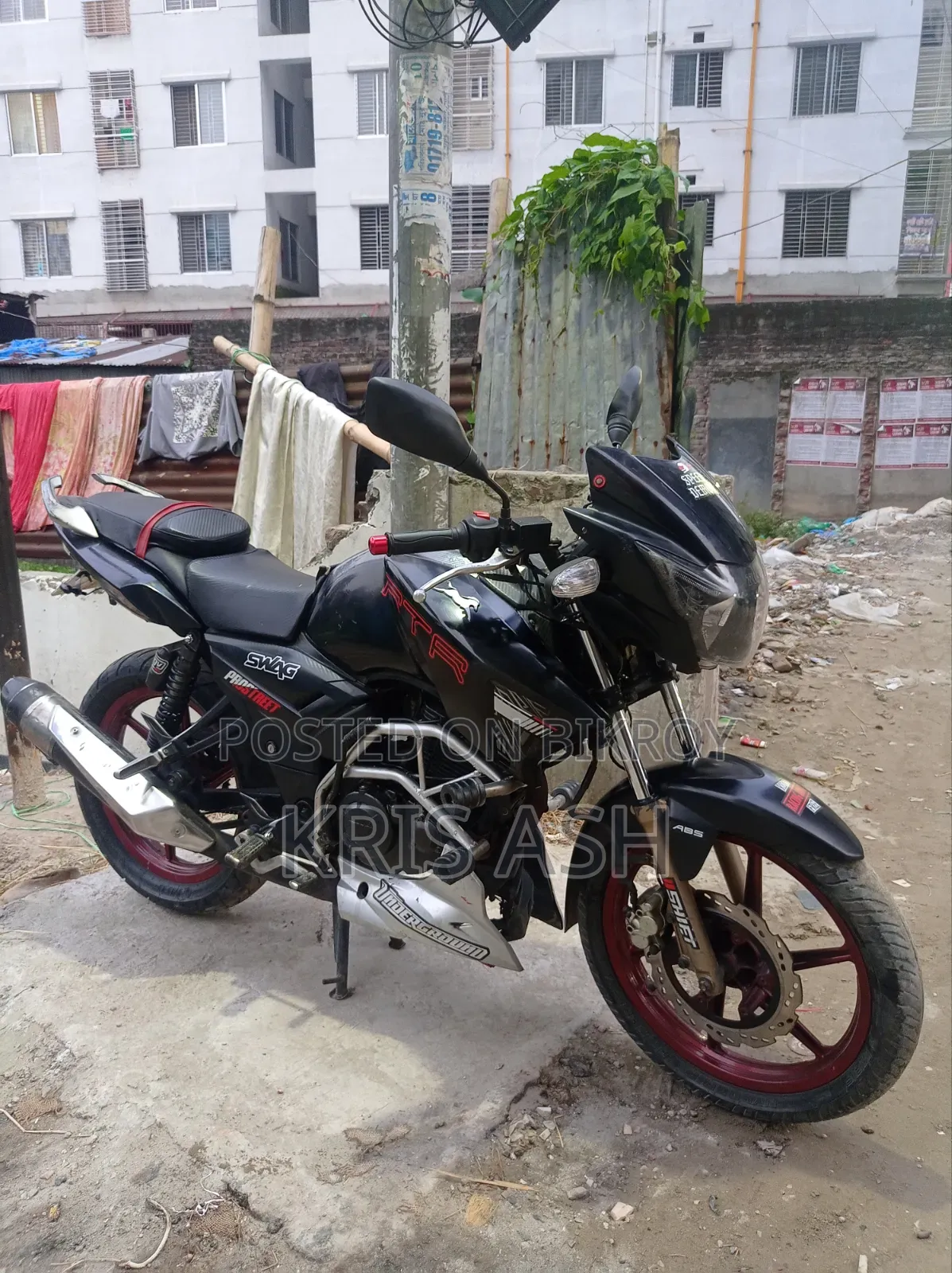 TVS Apache RTR 160 2V 2018 Black