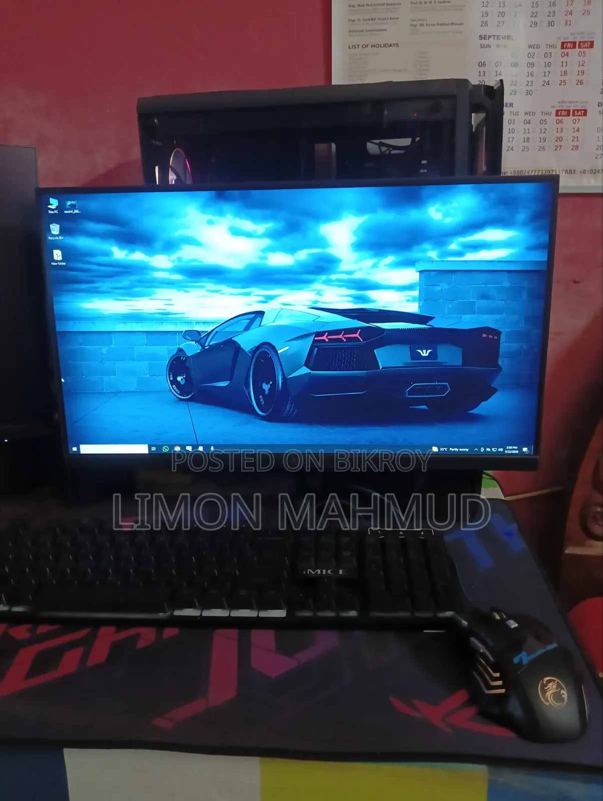 Desktop Computer MSI Gaming 27 6QE 8GB Intel Core i5 SSD 256GB