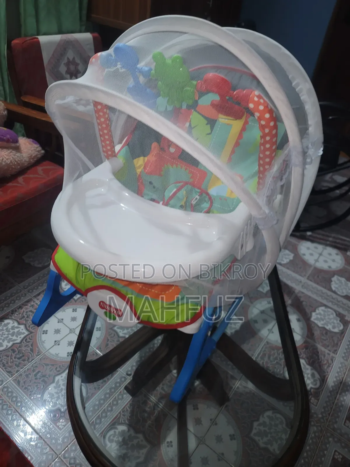 Baby Rocking Dining Chair With Mosquito