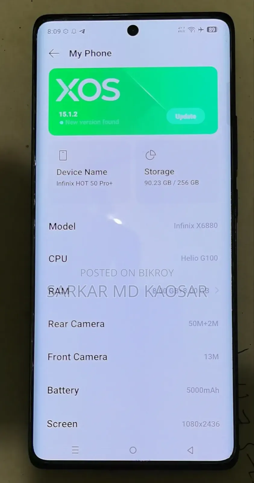 New Infinix Hot 50 Pro+ 4G 256 GB Black