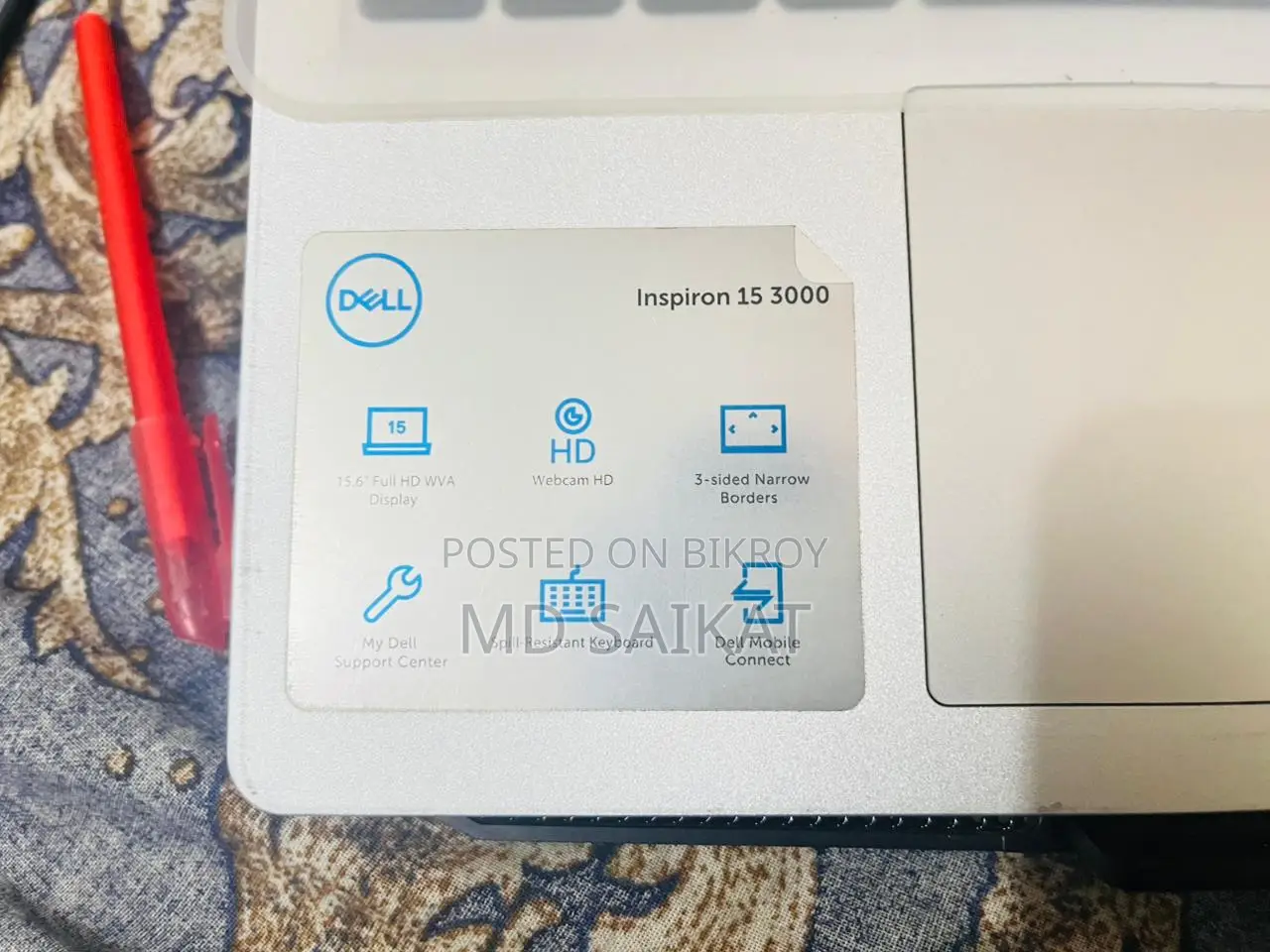 Laptop Dell Inspiron 15 3000 8GB Intel Core I3 SSD 128GB