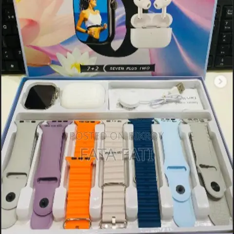 S3000 Pro 7+2 Smart Watch With Wireless Earbuds Combo