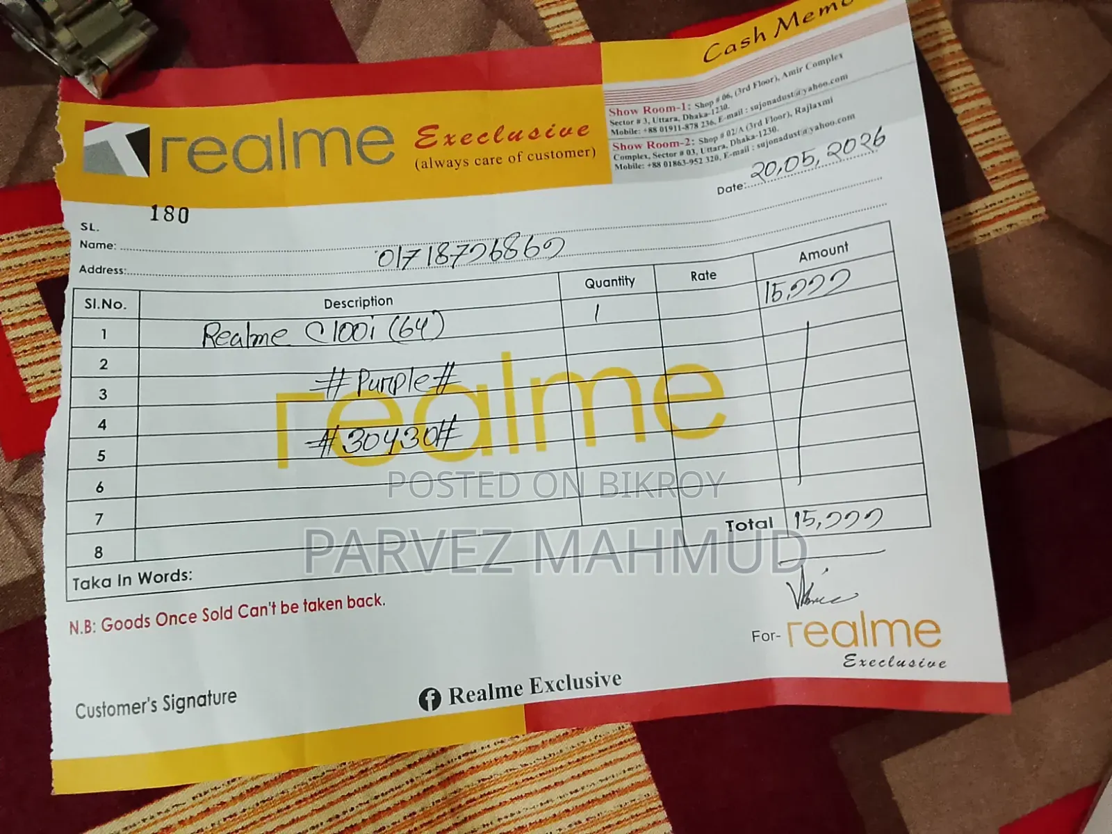 New Realme C100i 64 GB Purple