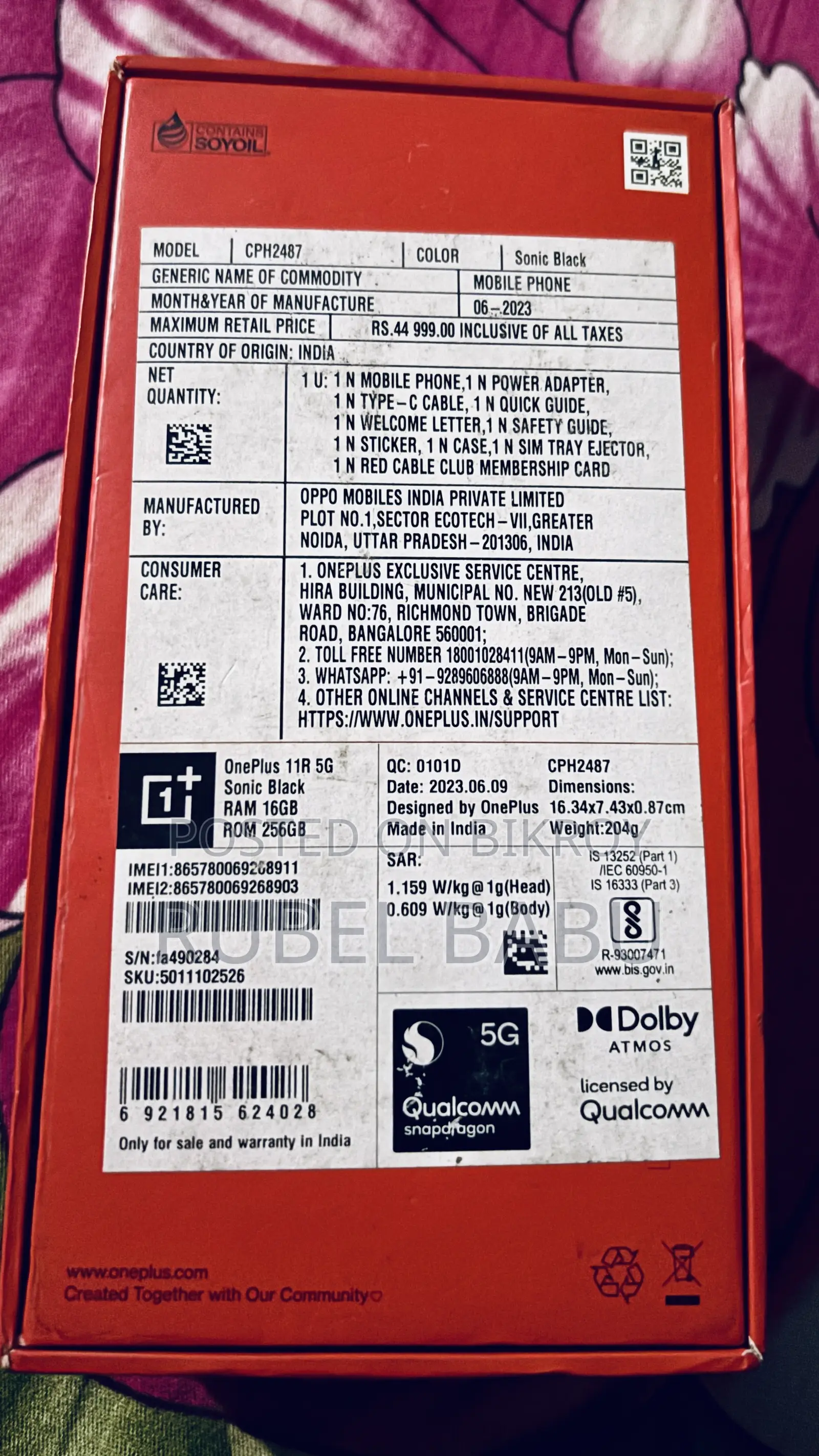 OnePlus 11R 256 GB Black