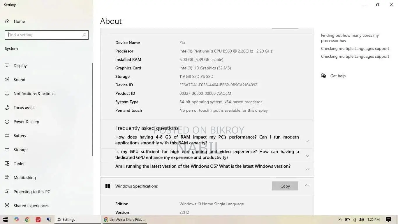 Laptop Acer Aspire E1-531 6GB Intel Pentium SSD 128GB