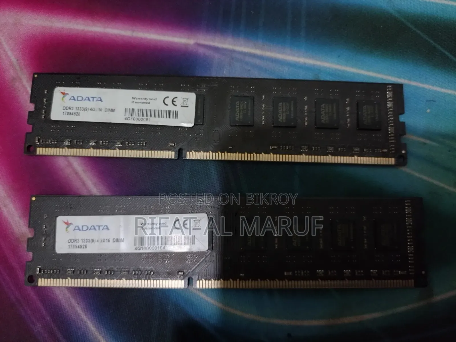 Used 4gb*2 - 8gb Ddr3 Used Ram for Sell