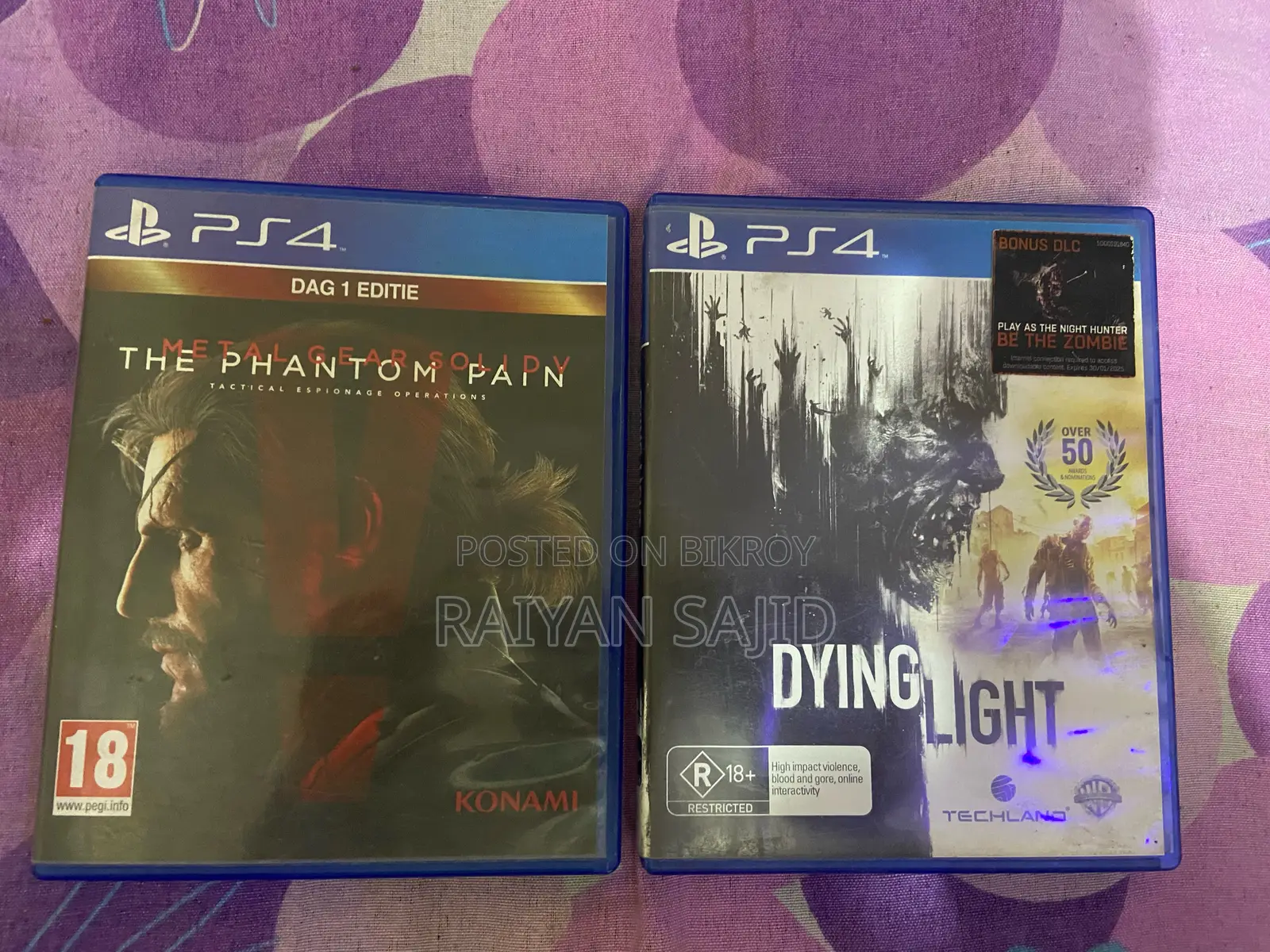 Ps4 Games for Sell - Metal Gear - Dying Light