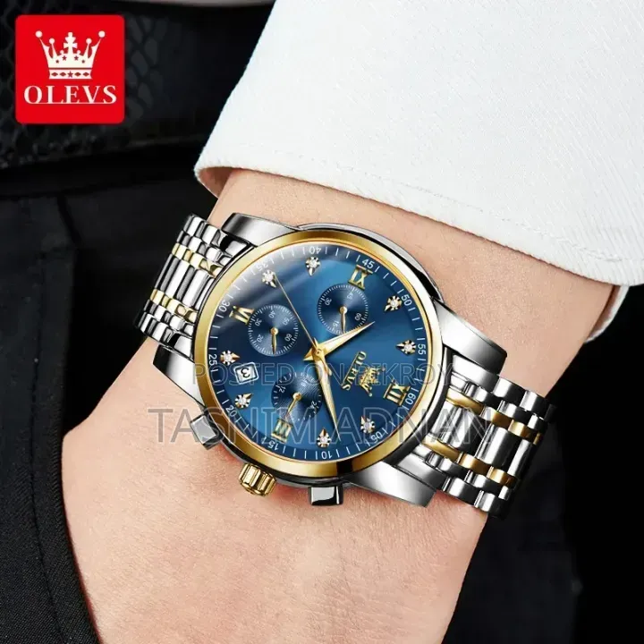 Ole_vs Top Luxury Stainless Steel Quartz Fashionable Watch for Men