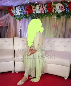 Lemon-Colored Anarkali Dress