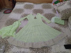 Lemon-Colored Anarkali Dress