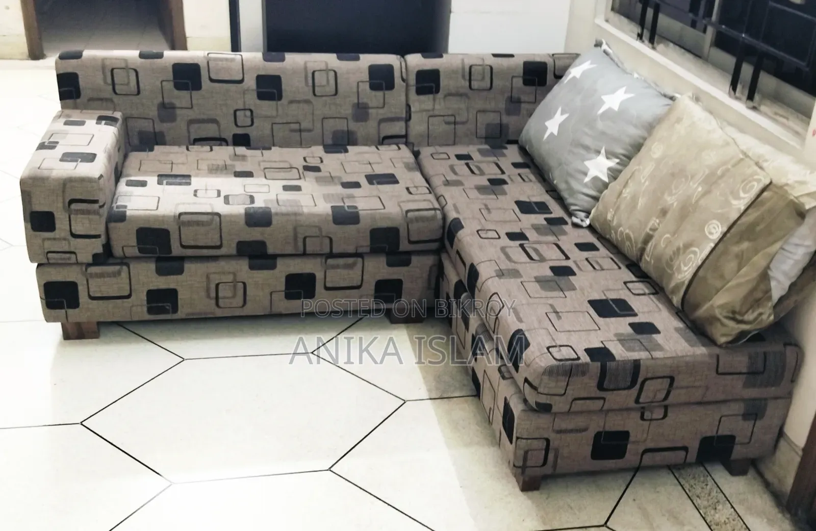 L Shape Wooden Sofa