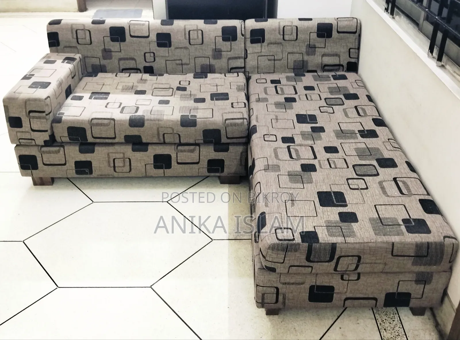 L Shape Wooden Sofa