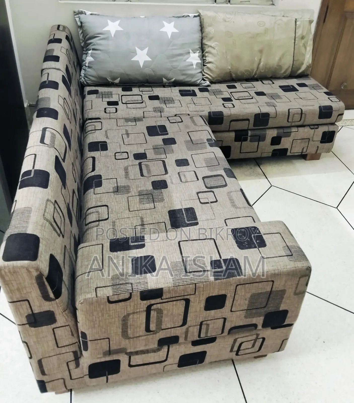 L Shape Wooden Sofa