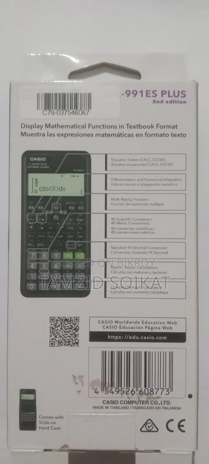 Casio Fx - 991es Plus 2nd Edition Scientific Calculator Original