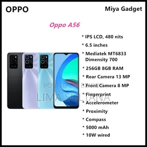 New Oppo A56 5G 256 GB Blue