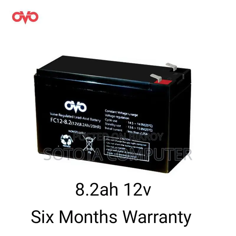 Ovo – UPS Battery 12V 8.2Ah (6 Month Warranty)