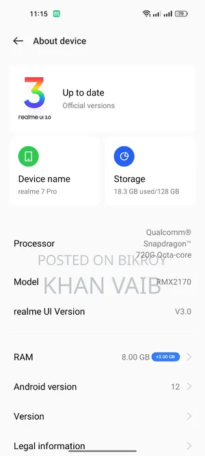 Realme 7 Pro 128 GB Gray