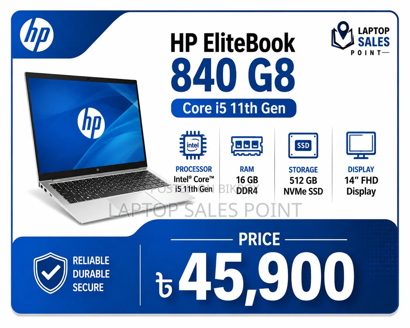 Laptop HP EliteBook 840 G8 16GB Intel Core I5 SSD 512GB