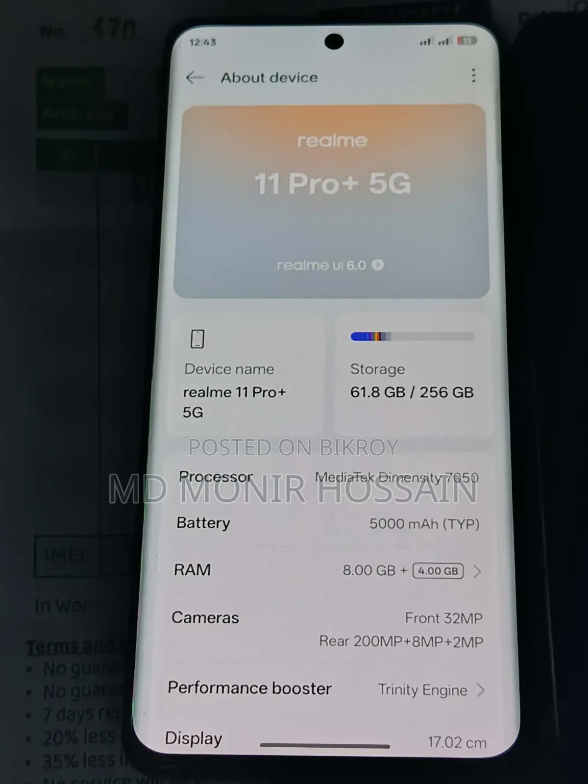 Realme 11 Pro+ 256 GB Black