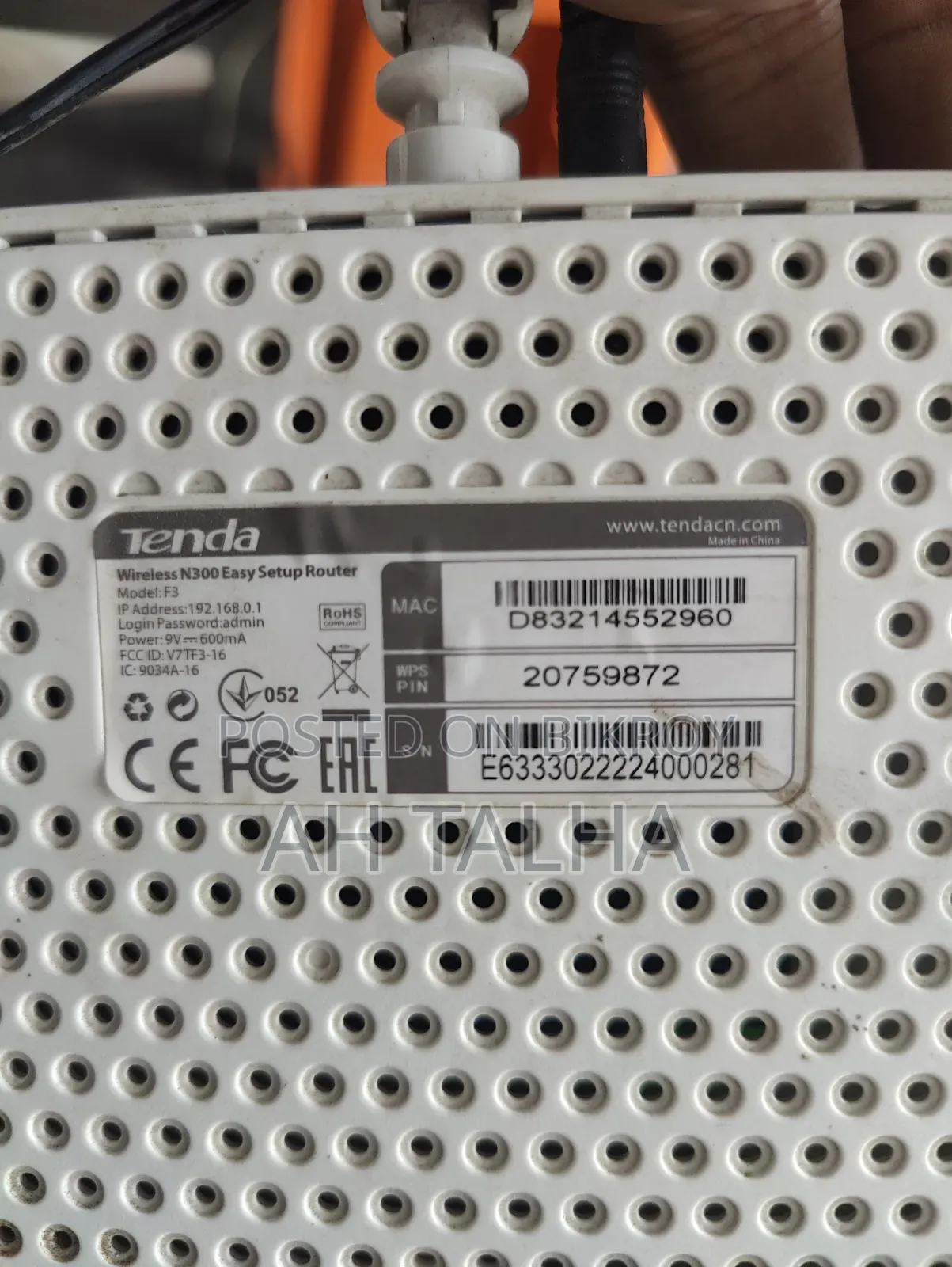 Tenda F3 Router