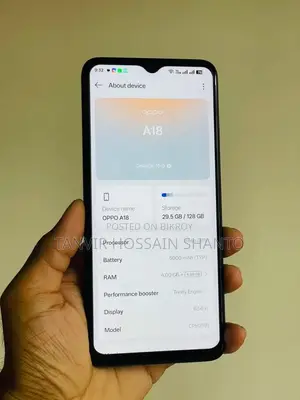 Oppo A18 128 GB Black