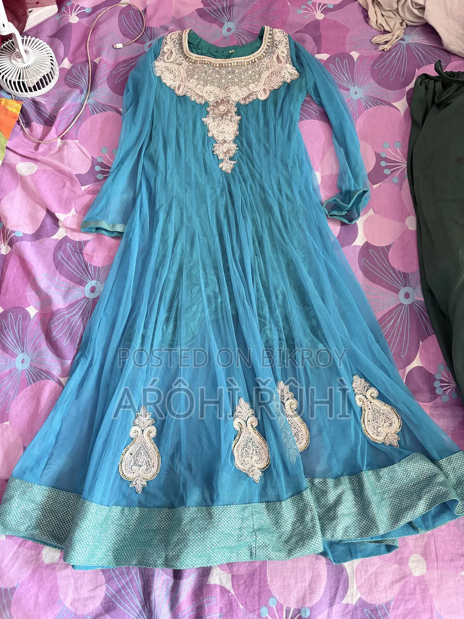 Sky Blue Anarkali Unused